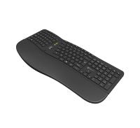 Klip Xtreme - Keyboard - Spanish (Wireless-2.4 GHz-All black-Ergonomic)