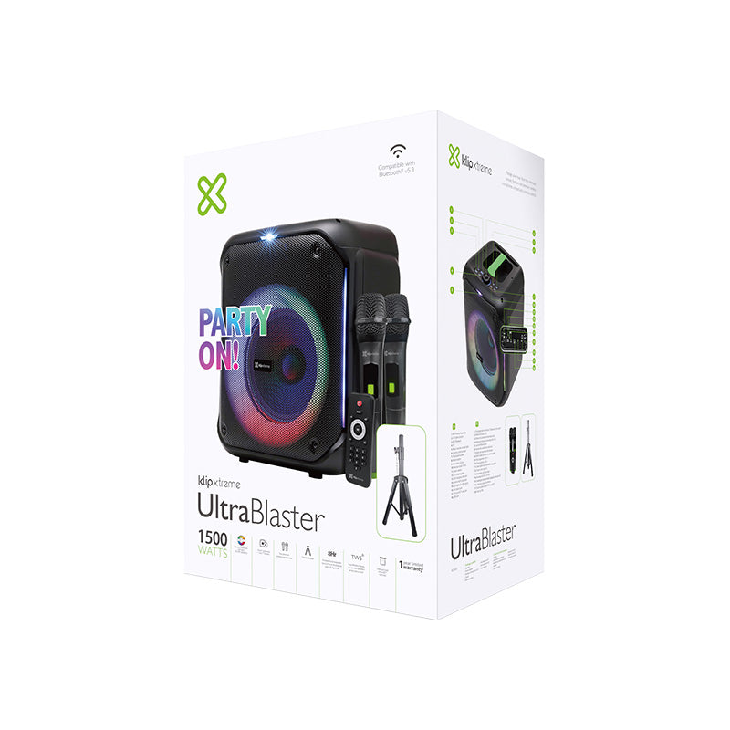 Klip Xtreme - Speaker system - Black (tripod with 2 mics)