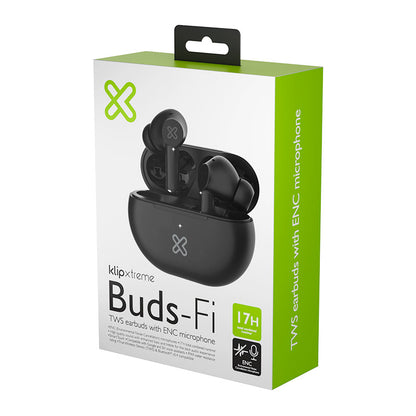Klip Xtreme - True wireless earphones - Para Phone / Para Portable electronics / Para Tablet (Wireless-17Hrs IPX Black)