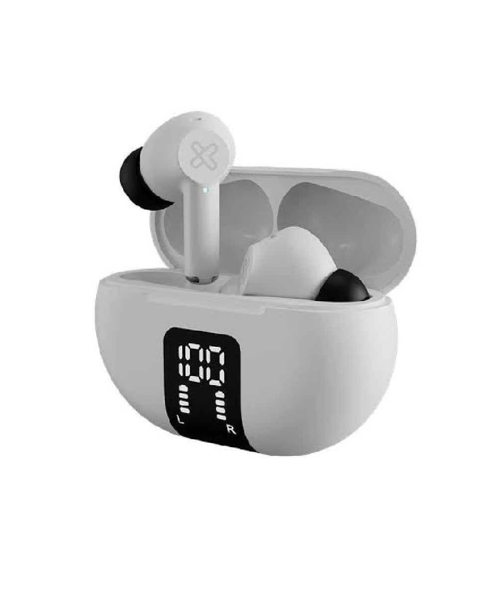Klip Xtreme - True wireless earphones - Para Phone / Para Portable electronics / Para Tablet (Wireless-22Hrs ANC White)