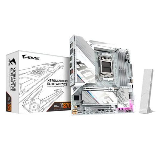 Motherboard Gigabyte X870m Aorus Elite Wifi7 Ice,chipset AMD X870, Socket AMD Am5