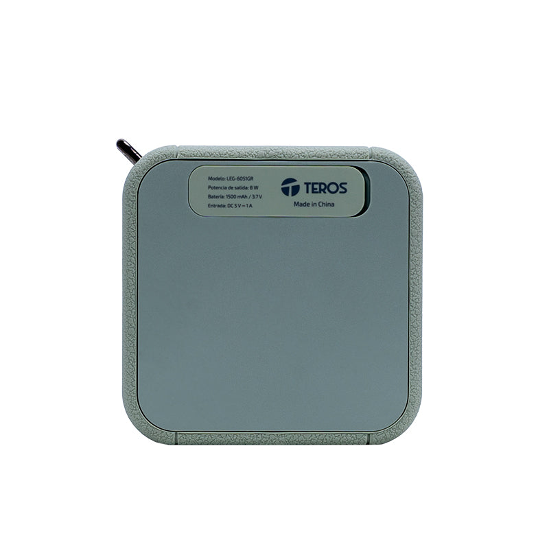 Parlante Inalámbrico TEROS Legacy Leg-6051GR, BT 5.3, 8W, 1500 mAh, USB