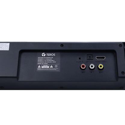 Sistema de Audio 5.1 TEROS Legacy Te-Leg6053BLK, BT 5.3, 200W, USB , HDMI