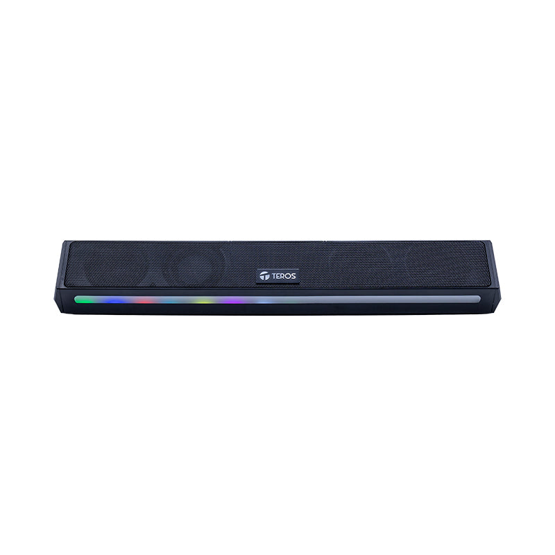 Barra de Sonido Portátil TEROS Vibe Te-Vib6054Blk, BT 6.0, 20W, USB , Luces RGB