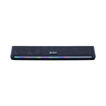 Barra de Sonido Portátil TEROS Vibe Te-Vib6054Blk, BT 6.0, 20W, USB , Luces RGB