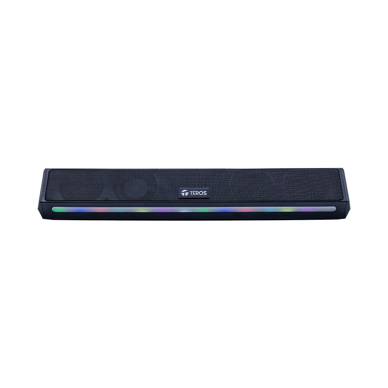 Barra de Sonido Portátil TEROS Vibe Te-Vib6054Blk, BT 6.0, 20W, USB , Luces RGB