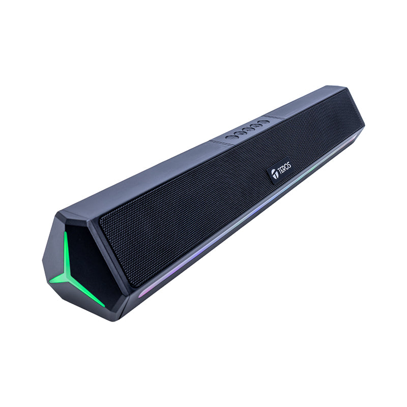 Barra de Sonido Portátil TEROS Vibe Te-Vib6054Blk, BT 6.0, 20W, USB , Luces RGB
