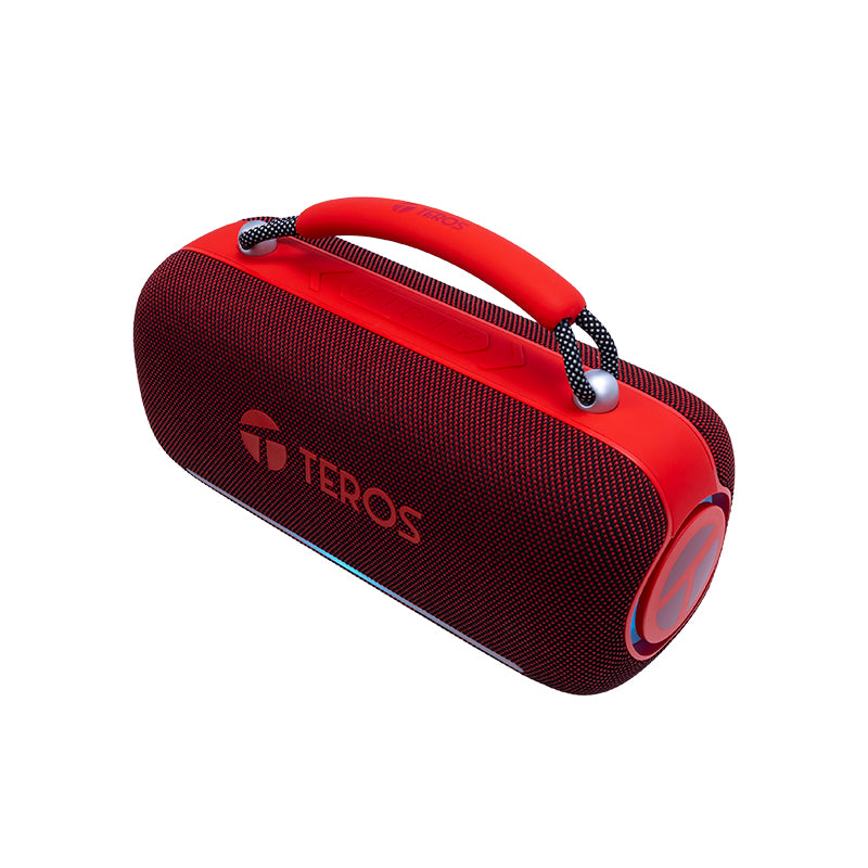 Parlante Inalámbrico TEROS Vibe VB-6049R, 60W, BT5.3, 4000 mAh, USB , Luces LED, Rojo