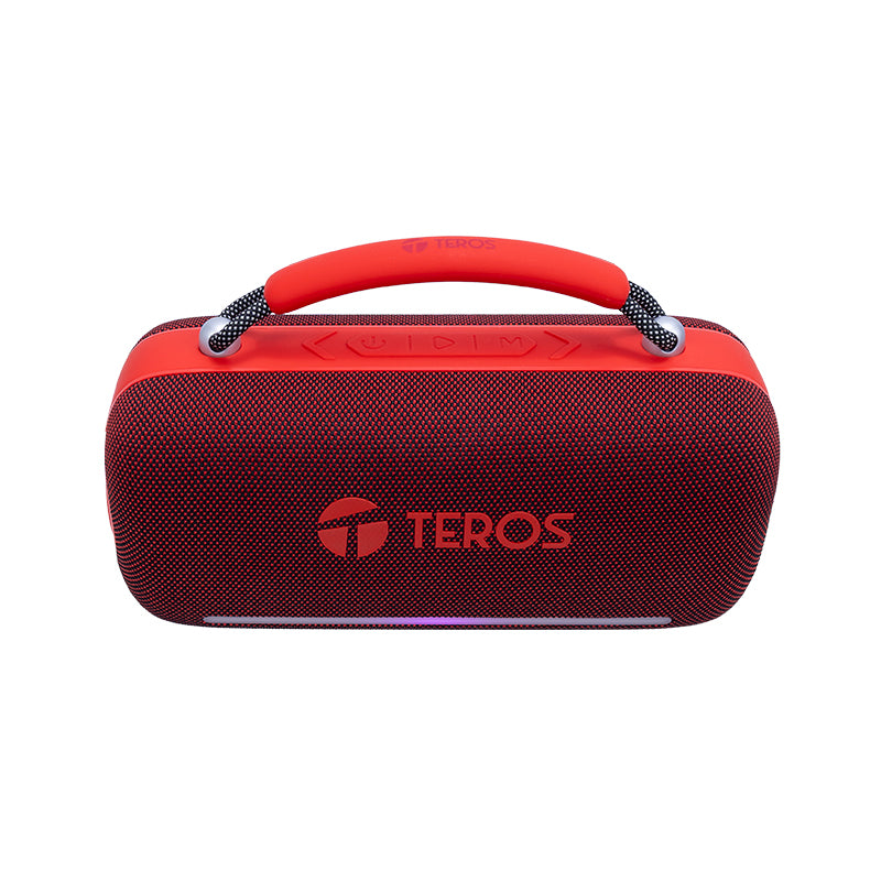 Parlante Inalámbrico TEROS Vibe VB-6049R, 60W, BT5.3, 4000 mAh, USB , Luces LED, Rojo