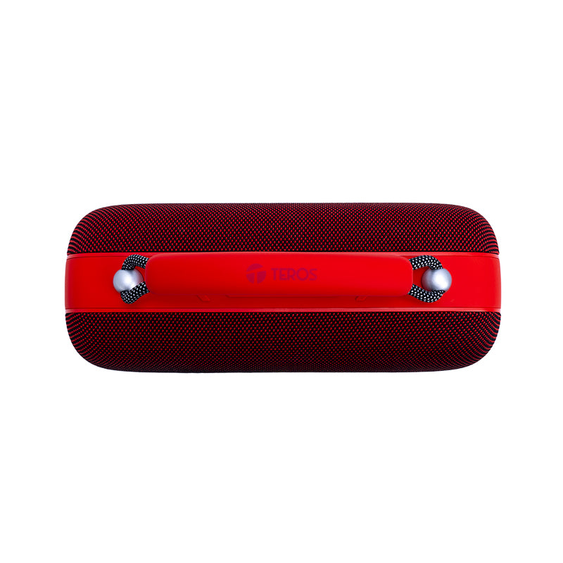 Parlante Inalámbrico TEROS Vibe VB-6049R, 60W, BT5.3, 4000 mAh, USB , Luces LED, Rojo