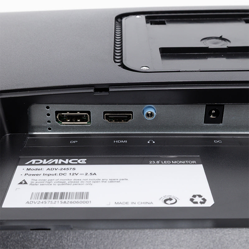 Monitor Plano Advance Adv-2457S, 23.8 FHD IPS, 144Hz, Ms, HDMI, DP, Audio Out, Parla