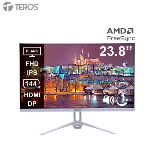 Monitor Plano TEROS Te-2423S, 23.8 FHD IPS, 144Hz, 1Ms, HDMI, DP, Audio Out, Parlant