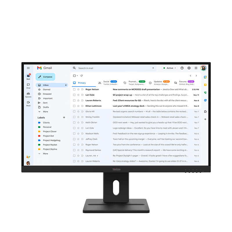 Monitor Lenovo Thinkvision E27-40, 27 WLED/FHD/IPS/HDMI X1/DP X1/VGA X1/Parlantes: 2
