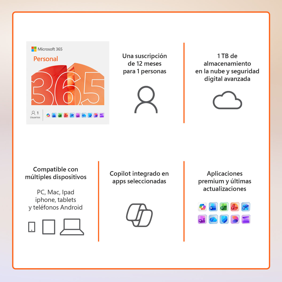 MICROSOFT 365 PERSONAL LIC 1Y