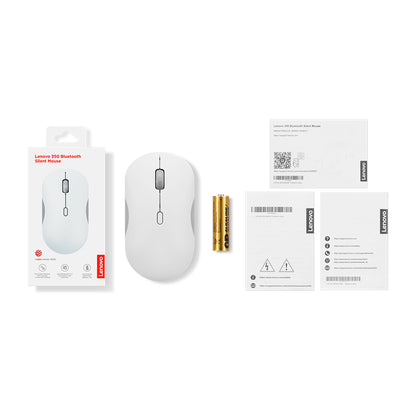 Mouse Lenovo 350 Silencioso Inalambrico (Dual Bluetooth 5.3) Color Gris Nube, Sin Bat