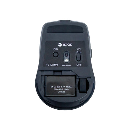 Mouse Inalámbrico TEROS Te-1249Ai, 2.4GHz, 8 Botones, Ia, DPI 3200, USB , BT