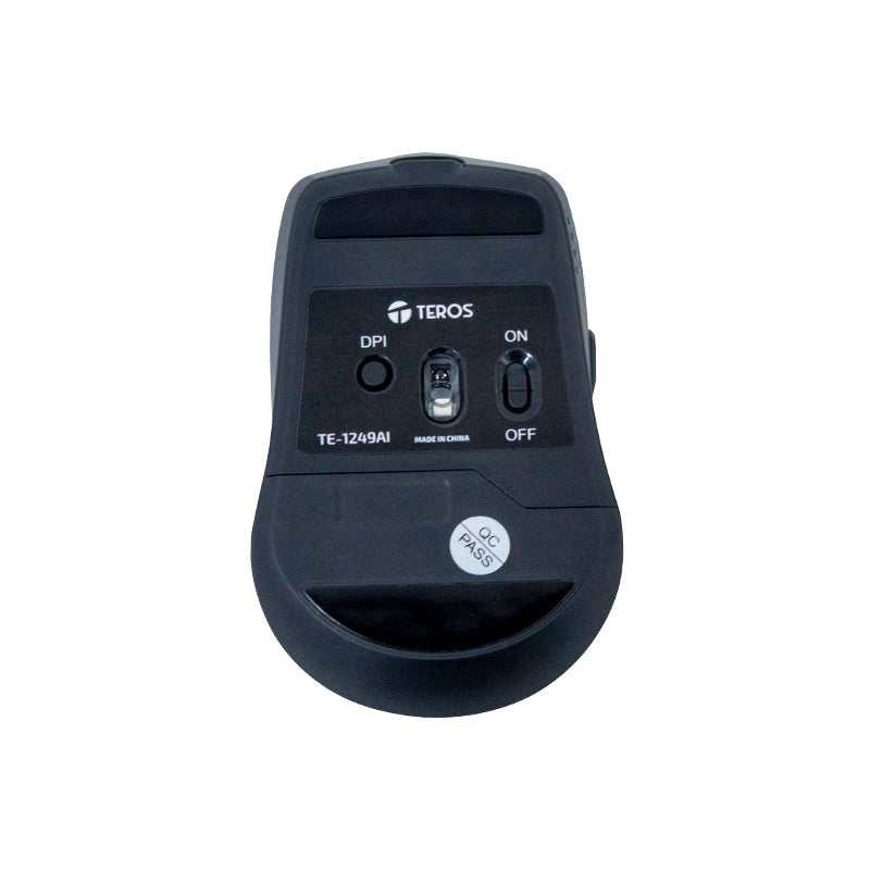 Mouse Inalámbrico TEROS Te-1249Ai, 2.4GHz, 8 Botones, Ia, DPI 3200, USB , BT
