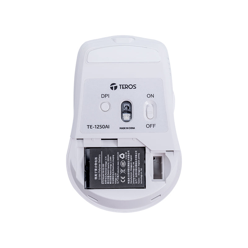 Mouse Inalámbrico TEROS Te-1250Ai , 2.4GHz, 8 Botones, Ia, DPI 3200, USB , BT