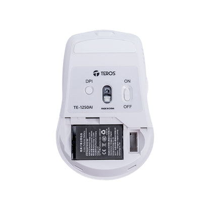Mouse Inalámbrico TEROS Te-1250Ai , 2.4GHz, 8 Botones, Ia, DPI 3200, USB , BT