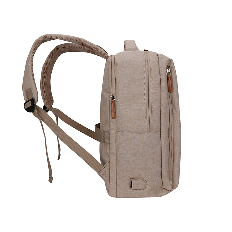Backpack TEROS City Iii Te-9046Bg, para Notebooks de hasta 15.6, Color Beige