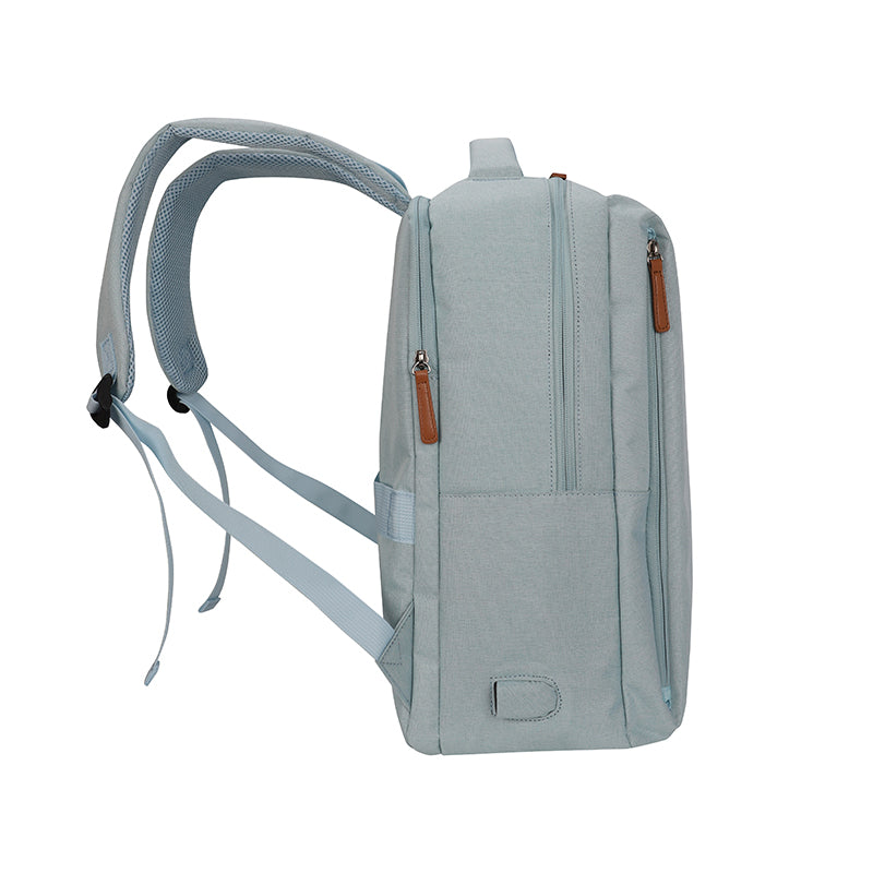 Backpack TEROS City Iii Te-9047Sk, para Notebooks de hasta 15.6 - Color Azul Claro