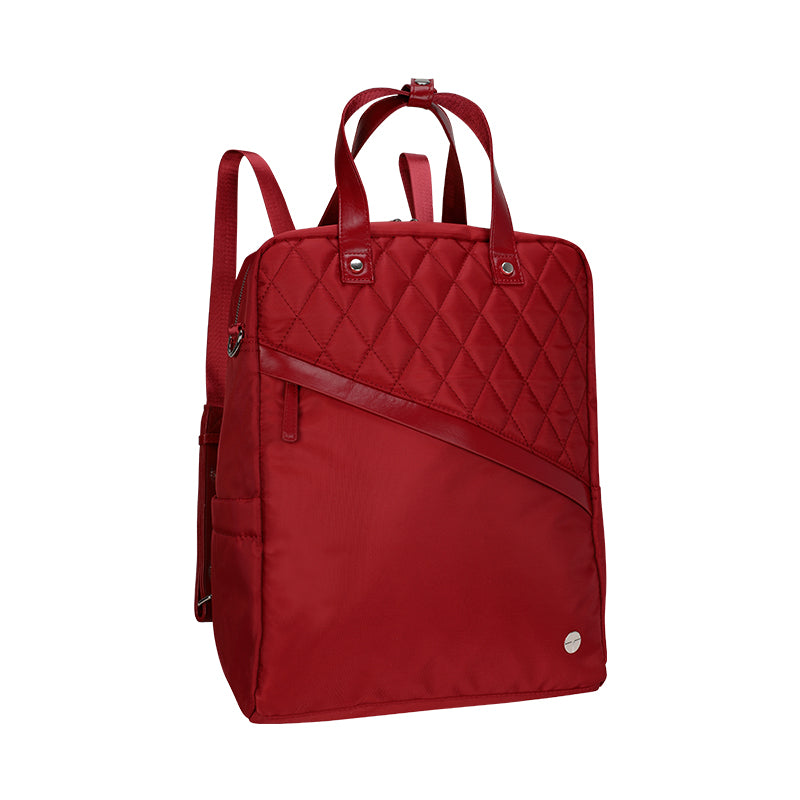 Backpack TEROS Roseann Ii Te-9049Rd, para Notebooks de hasta 14.1, Color Rojo