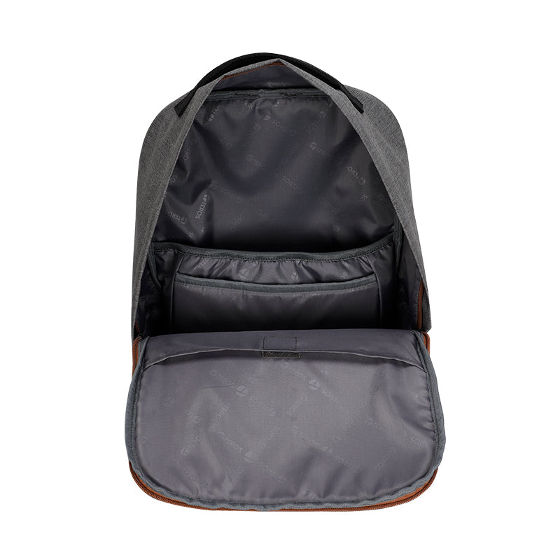 Backpack TEROS City Ii Te-9028-2Gr, para Notebooks de hasta 15.6 - Color Gris