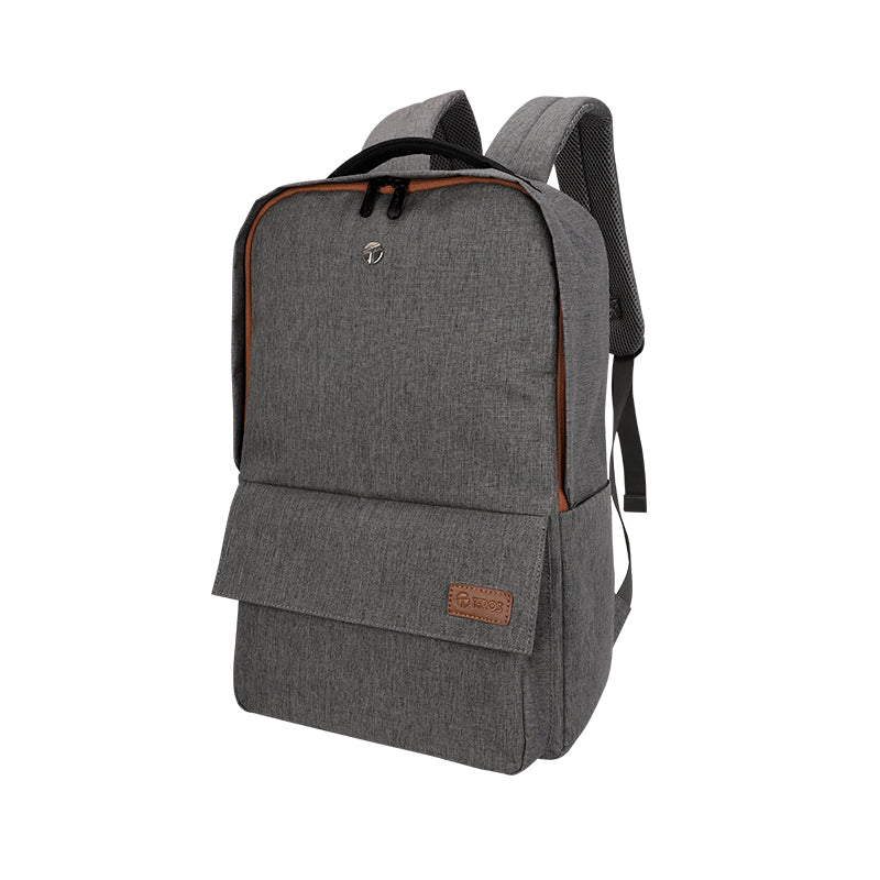 Backpack TEROS City Ii Te-9028-2Gr, para Notebooks de hasta 15.6 - Color Gris