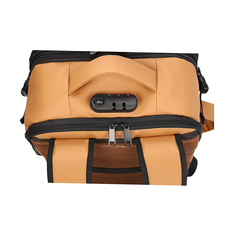 Travel Backpack TEROS Te-9038Bw, para Notebooks de hasta 15.6, Color Brown