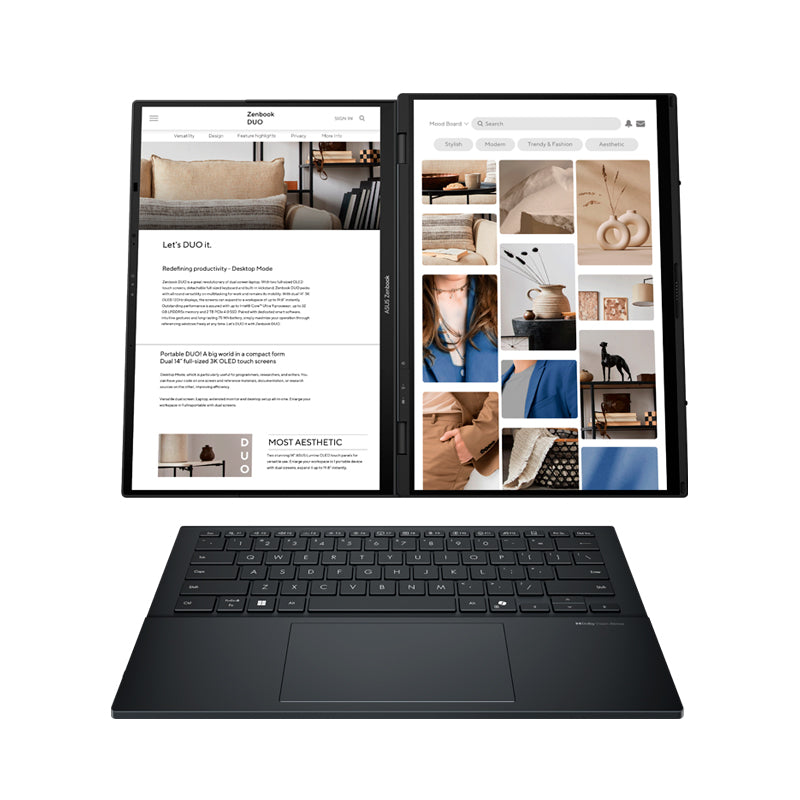 Nb ASUS Zenbook Duo Ux8406Ca-Ql444W/14 FHD OLED Touch/Core Ultra 9 285H 5.4G/16G Lpd