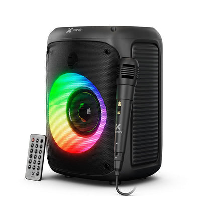 Xtech XTS-661 - Speaker - Black (SonicBloom Portable Wlss Speaker w lights and mic)