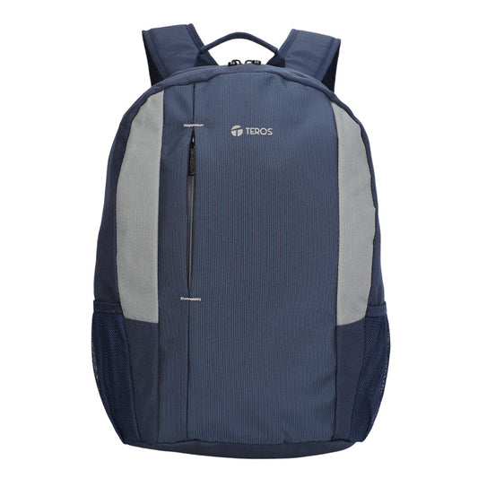 Mochila TEROS Te-9040Bl, para Laptops de hasta 15.6, Color Azul con Gris