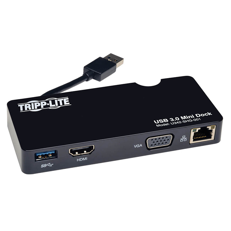 Tripp Lite Series Estación de conexión Mini USB  3.X (5 GBps) con HDMI Y Vídeo VGA, GB