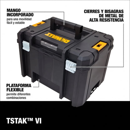 Combo Dewalt Inalámbrico 20V MAX XR : Taladro Percutor + Esmeril Angular + Maletín Modular TSTAK™ VI (DCK209P2T)