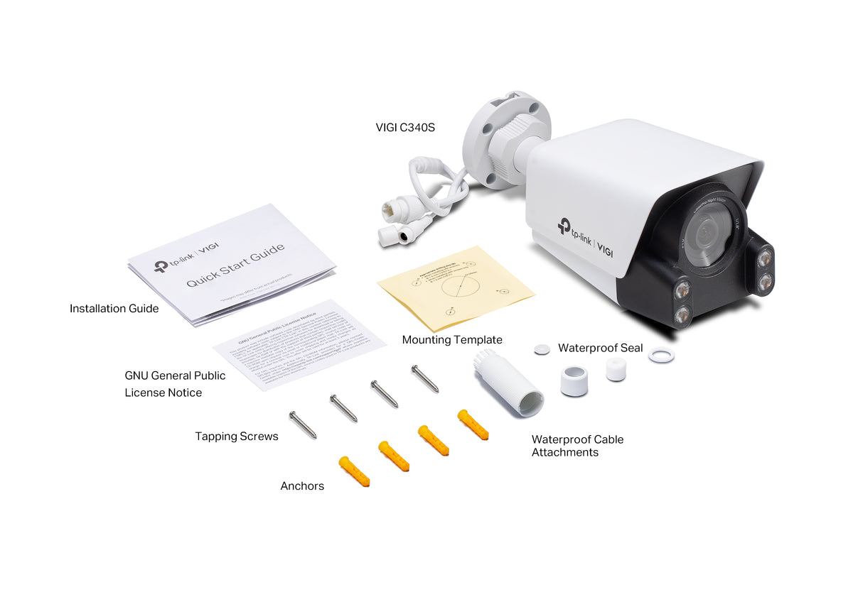 TP-Link - Surveillance camera - Indoor / Outdoor (VIGI C340S(4mm))