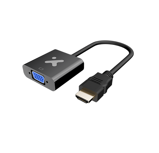 Xtech - Video adapter - 19 pin HDMI Type A (VGA-Black-XTC-384)