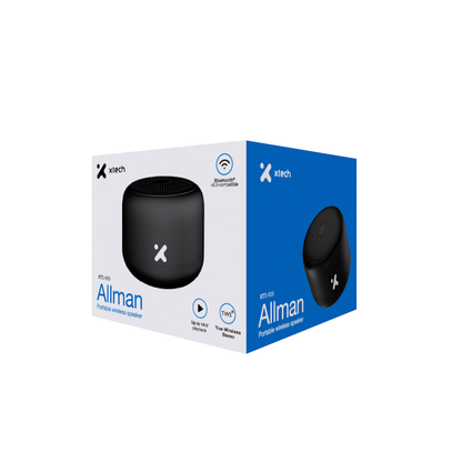 Xtech XTS-605 - Speakers - Black (Allman BT 3W TWS IPX7)