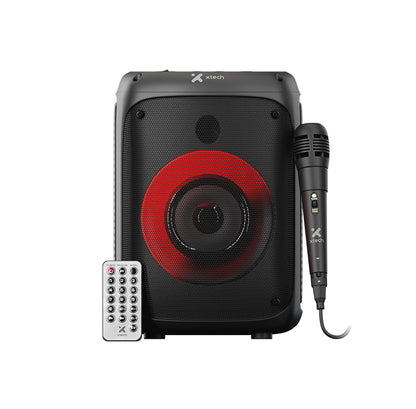 Xtech XTS-661 - Speaker - Black (SonicBloom Portable Wlss Speaker w lights and mic)