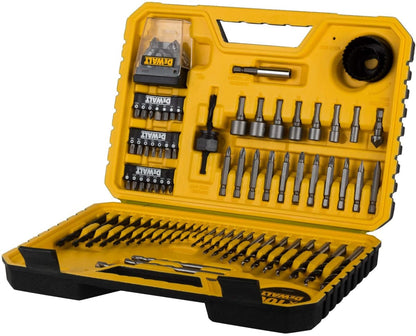 Set de Puntas y Brocas DeWalt 100 Piezas con Estuche Alto Impacto - Metal, Madera y Concreto (DT71563-QZ)