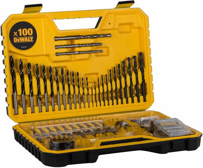 Set de Puntas y Brocas DeWalt 100 Piezas con Estuche Alto Impacto - Metal, Madera y Concreto (DT71563-QZ)