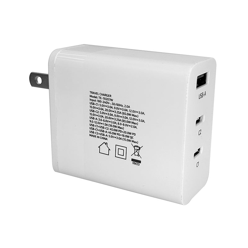 ADAPTADOR DE CORRIENTE GAN 65W