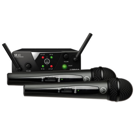 AKG WMS40 Mini 2 Microfonos Inalambricos VOCx2 US25 Negro