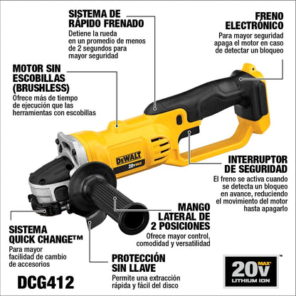 Combo Dewalt Inalámbrico 20V MAX XR : Taladro Percutor + Esmeril Angular + Maletín Modular TSTAK™ VI (DCK209P2T)