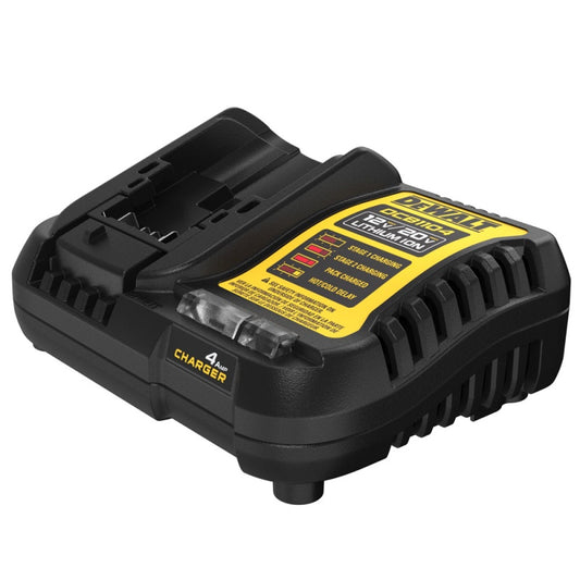 Cargador Rápido Multivoltaje DeWalt DCB1104 (12V MAX / 20V MAX) - Carga Inteligente de 4 Amperios