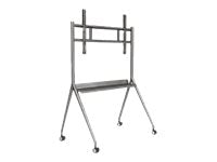 Hikvision DS-D5ABKY2-S - Carrito - para pantalla plana (acero-gris plata-tamaño de pantalla: 55"-75")