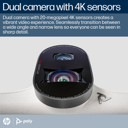 Poly Studio E70 - Cámera de conferencias - color (2 de 20 MP-3840 x 2160-4K, 2160p-LAN-USB-C-CC 12 V / PoE)