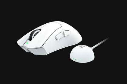 Razer DeathAdder - Mouse - Wireless (White-V4 Pro)
