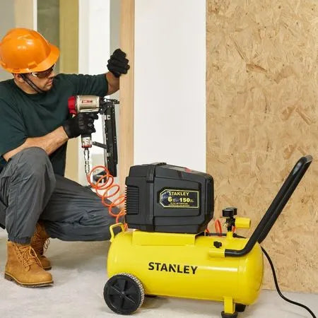 Compresor de Aire Stanley 24 Litros / 6 Gal 150 PSI Libre de Aceite (SXCMXA202401-B2)