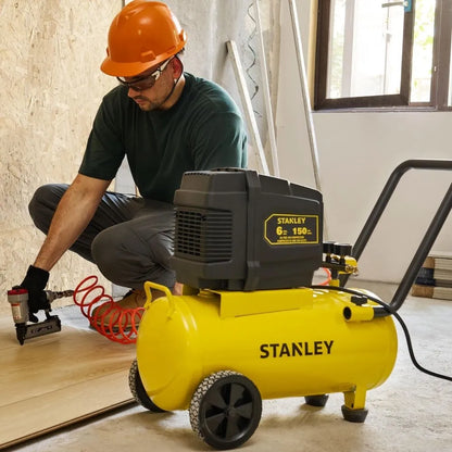 Compresor de Aire Stanley 24 Litros / 6 Gal 150 PSI Libre de Aceite (SXCMXA202401-B2)