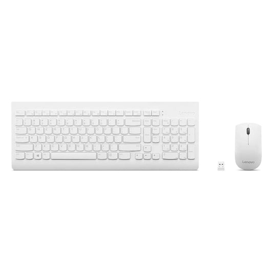 Kit de Teclado + Mouse Combo, Lenovo 510, Inalámbrico, Color Blanco